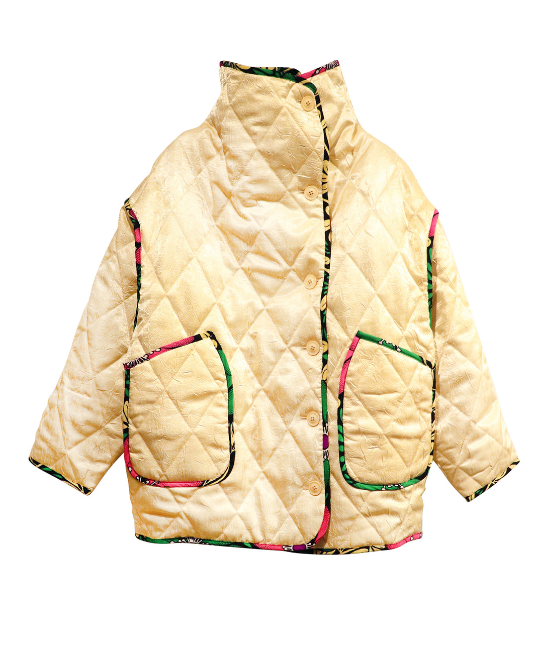 Super high neck reversible blouson