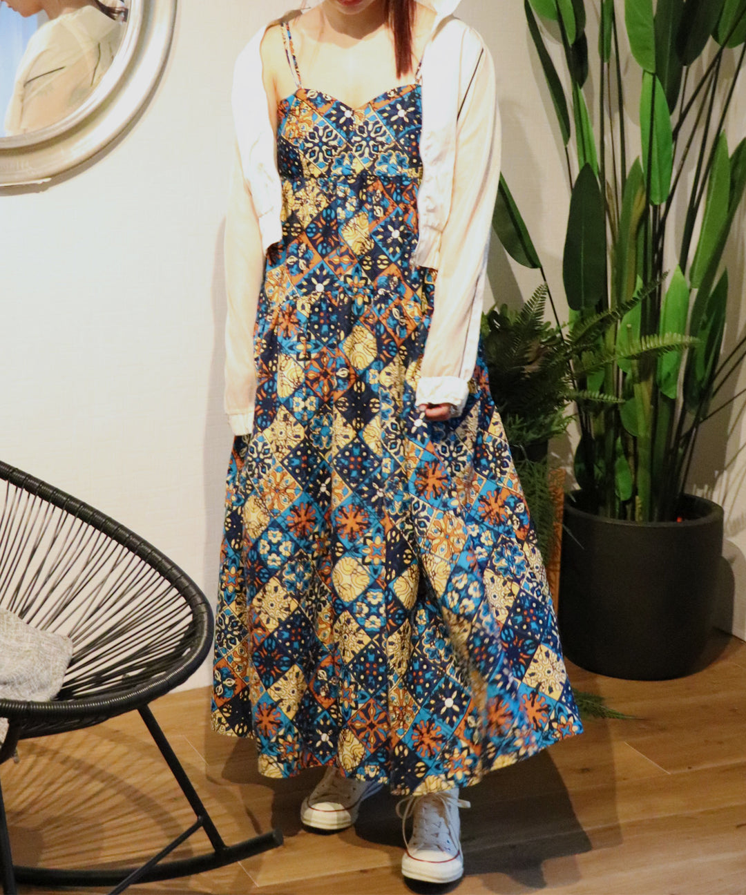 Africa tiered cami dress