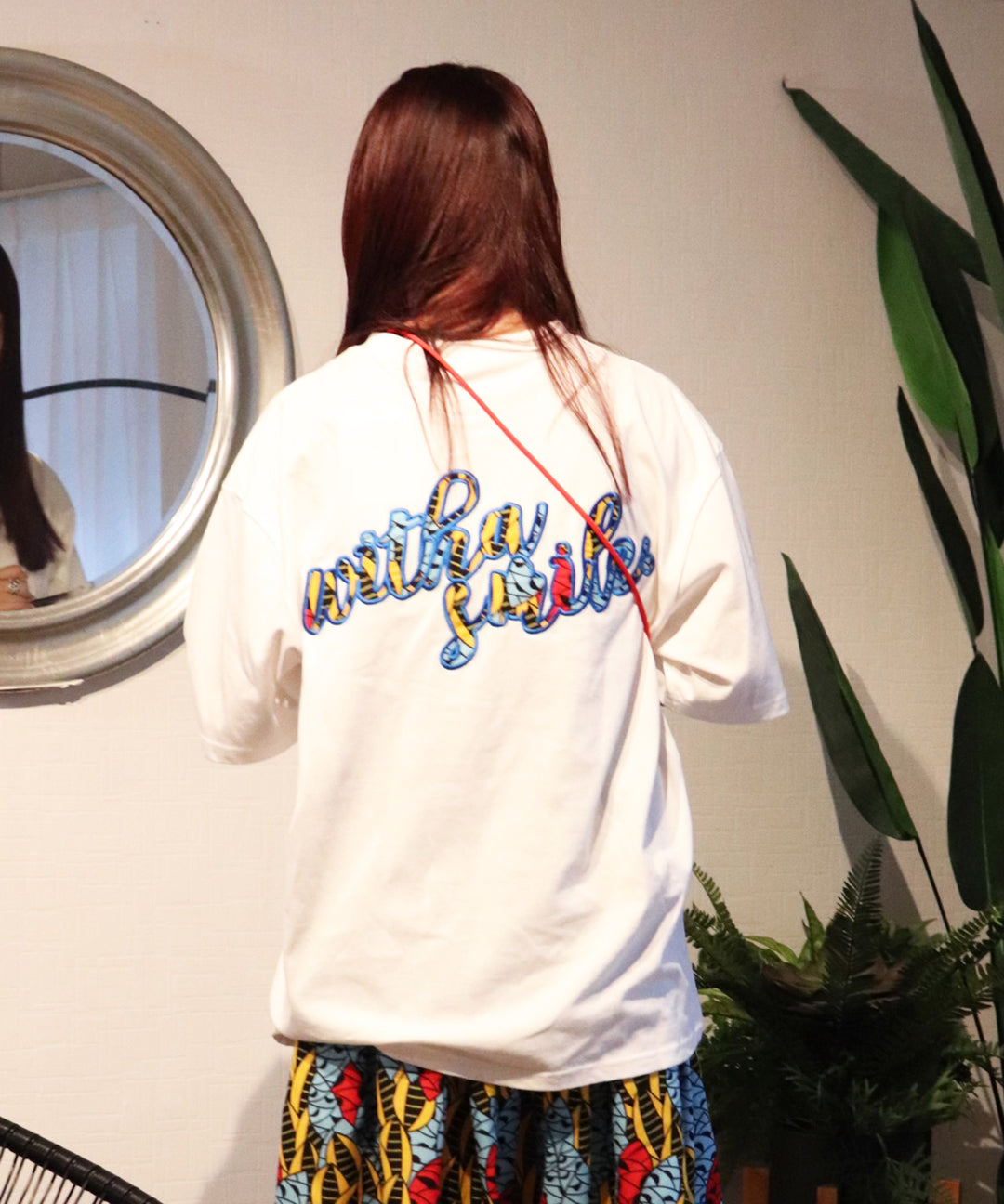 with smileパッチ刺繍Tシャツ