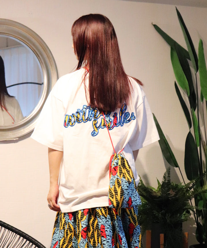 with smileパッチ刺繍Tシャツ