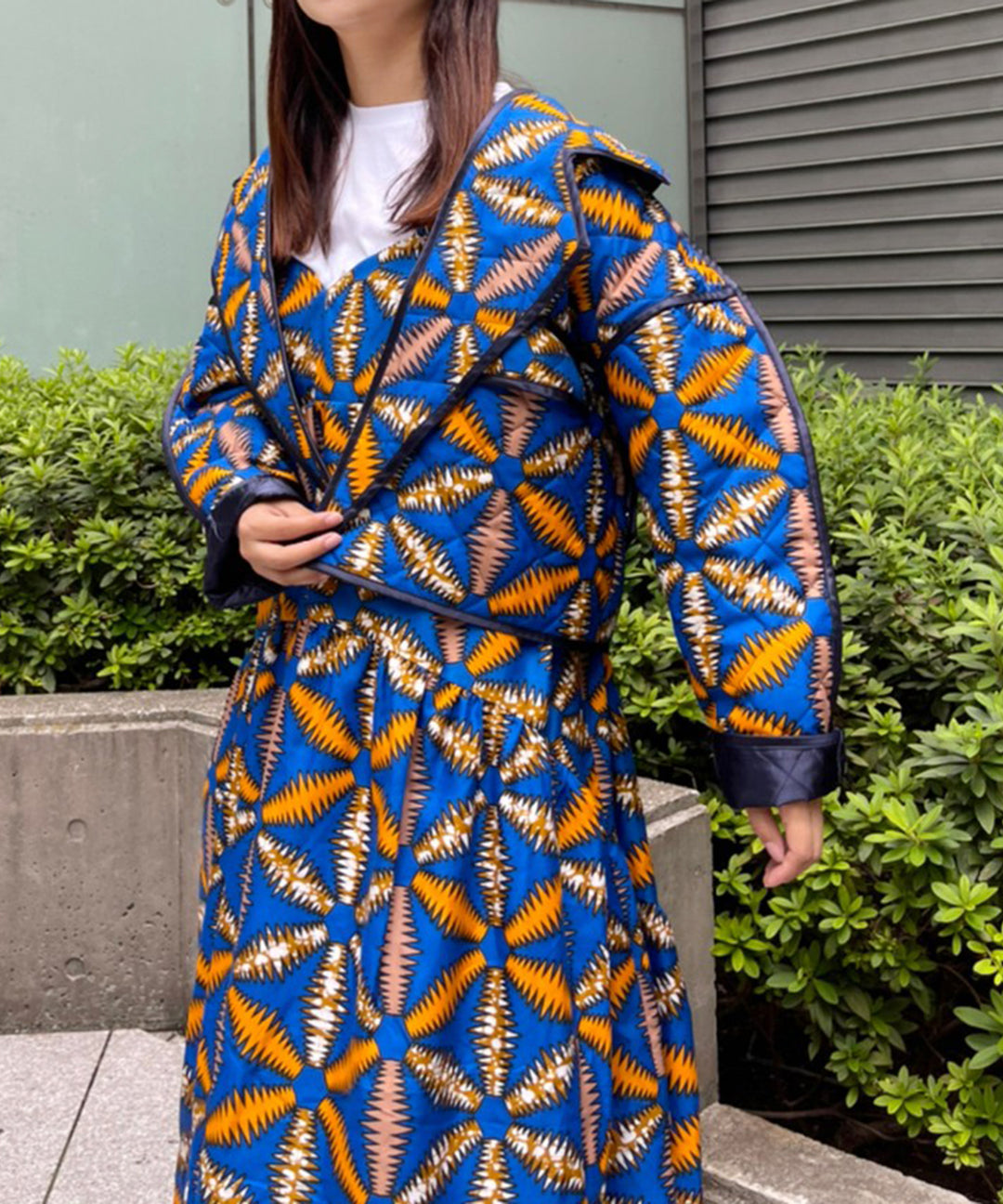 Africa Piping reversible quilt jacket【B】
