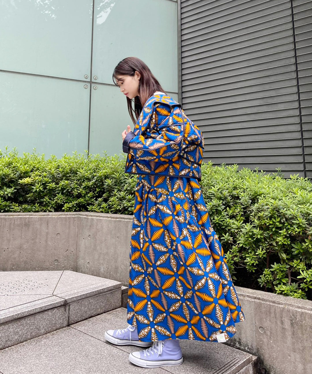 Africa Piping reversible quilt jacket【B】