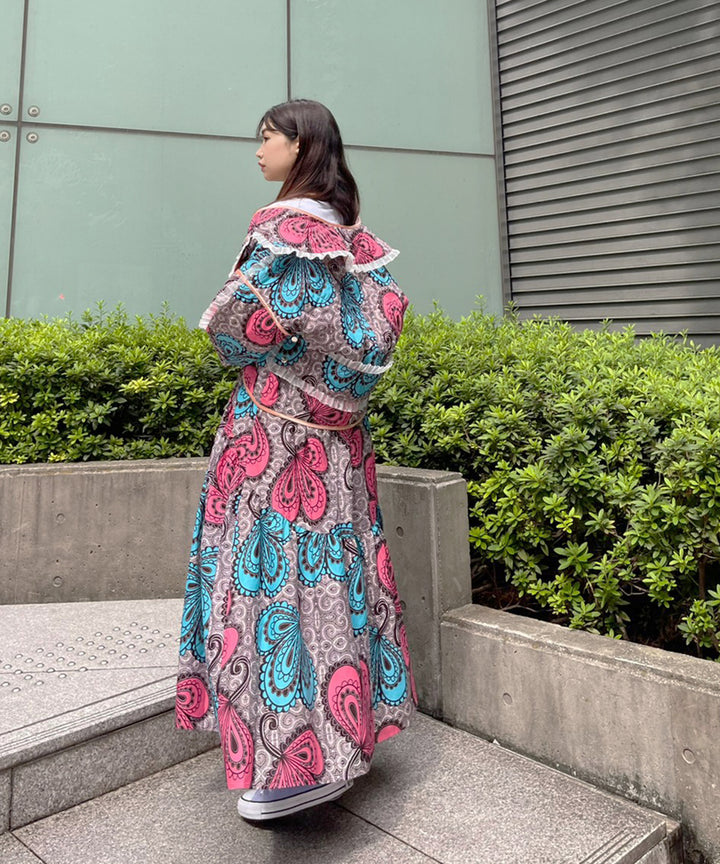 Africa Frill Reversible Quilt Jacket
