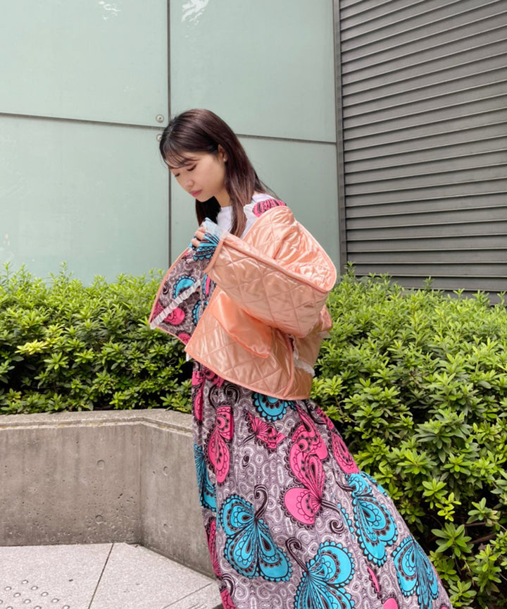 Africa Frill Reversible Quilt Jacket