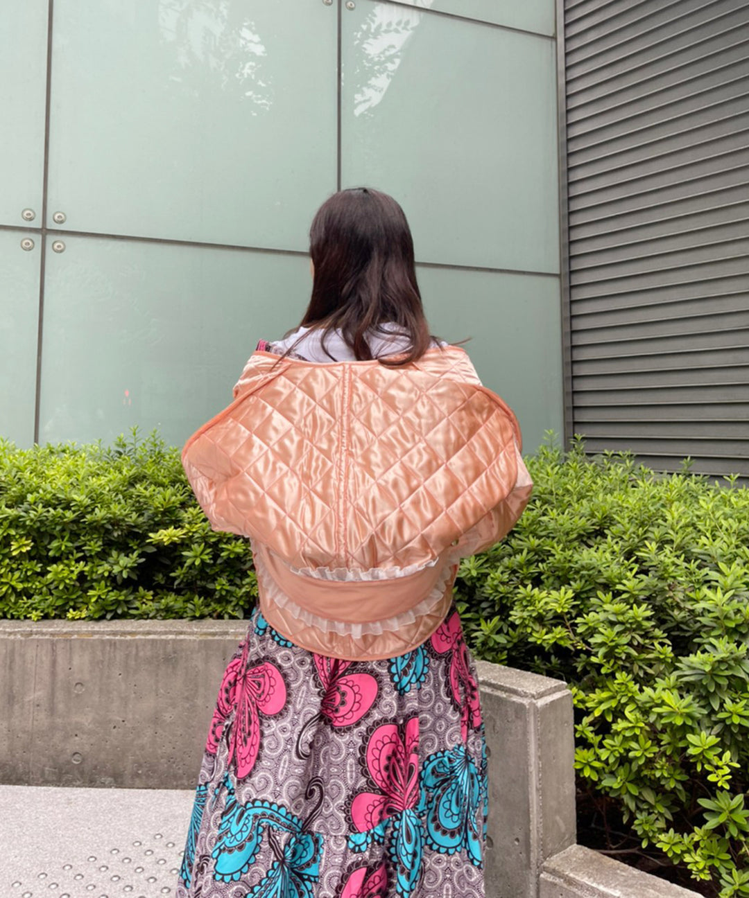 Africa Frill Reversible Quilt Jacket