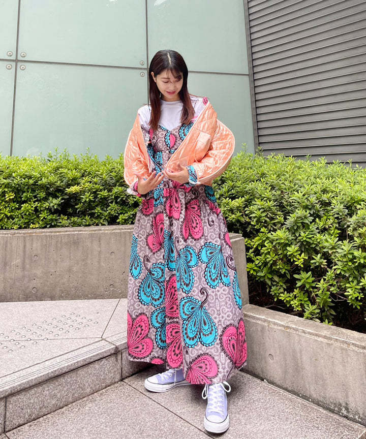 Africa Frill Reversible Quilt Jacket