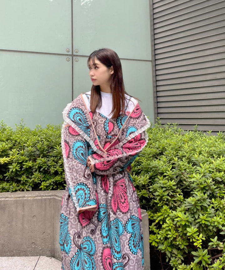 Africa Frill Reversible Quilt Jacket
