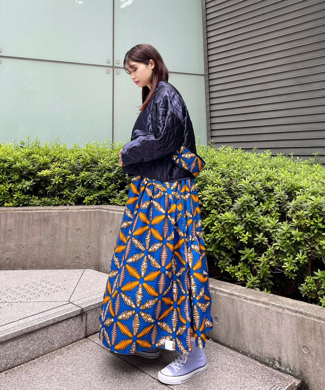 Africa Piping reversible quilt jacket【B】