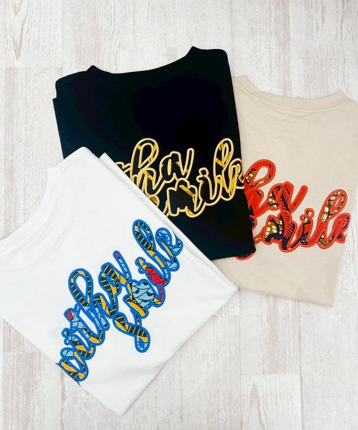 with smileパッチ刺繍Tシャツ