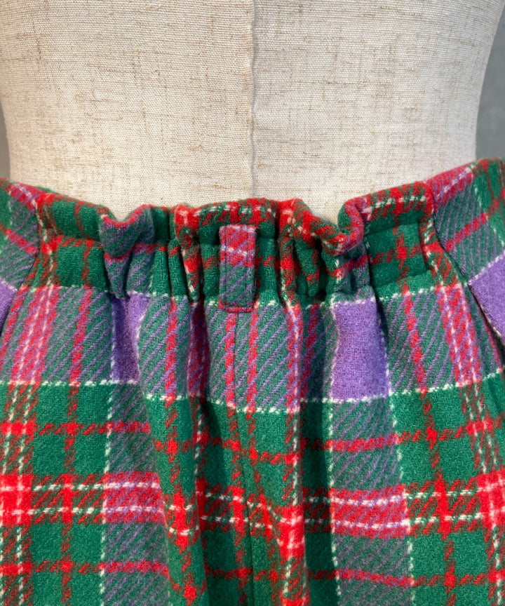 チェックキュロットパンツ