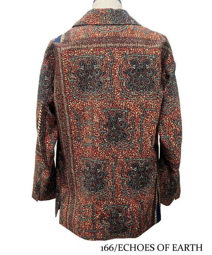 Africa peaked lapel double jacket-7