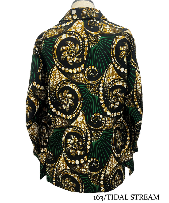 Africa peaked lapel double jacket-7