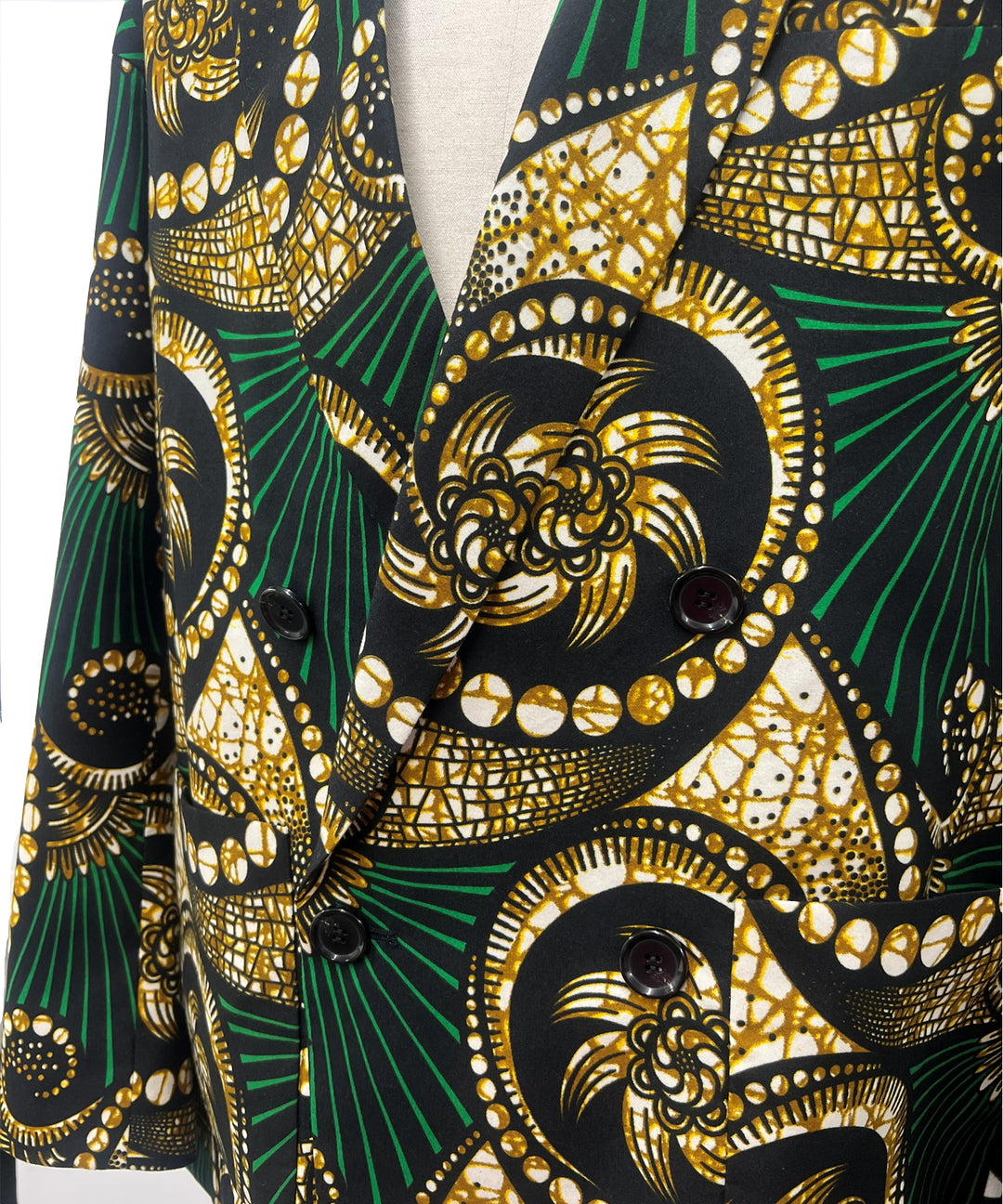 Africa peaked lapel double jacket-7