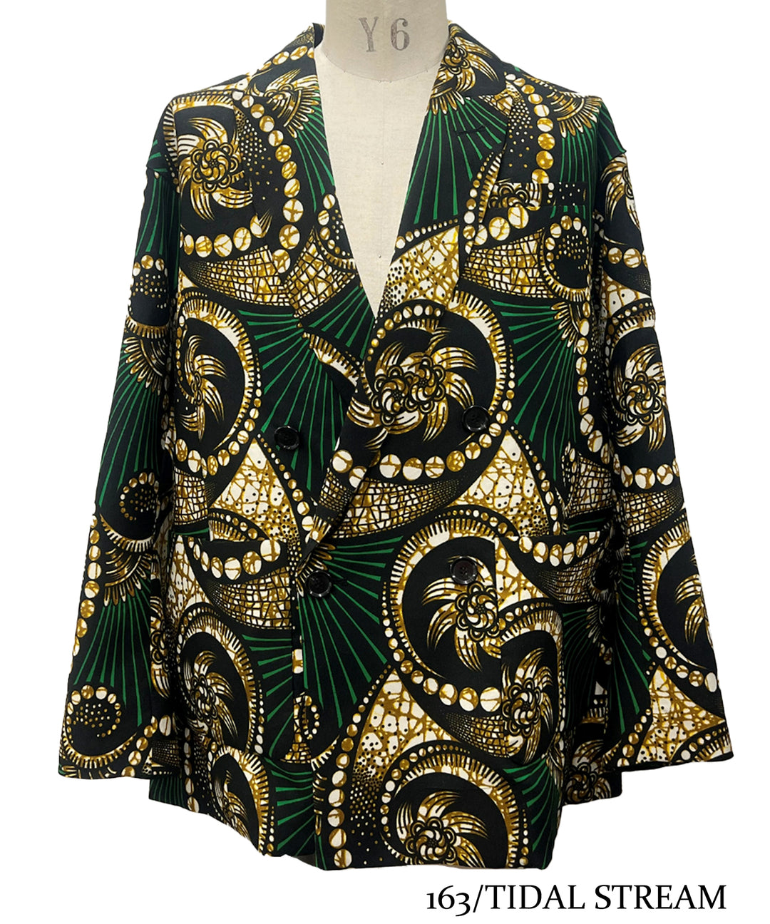 Africa peaked lapel double jacket-7