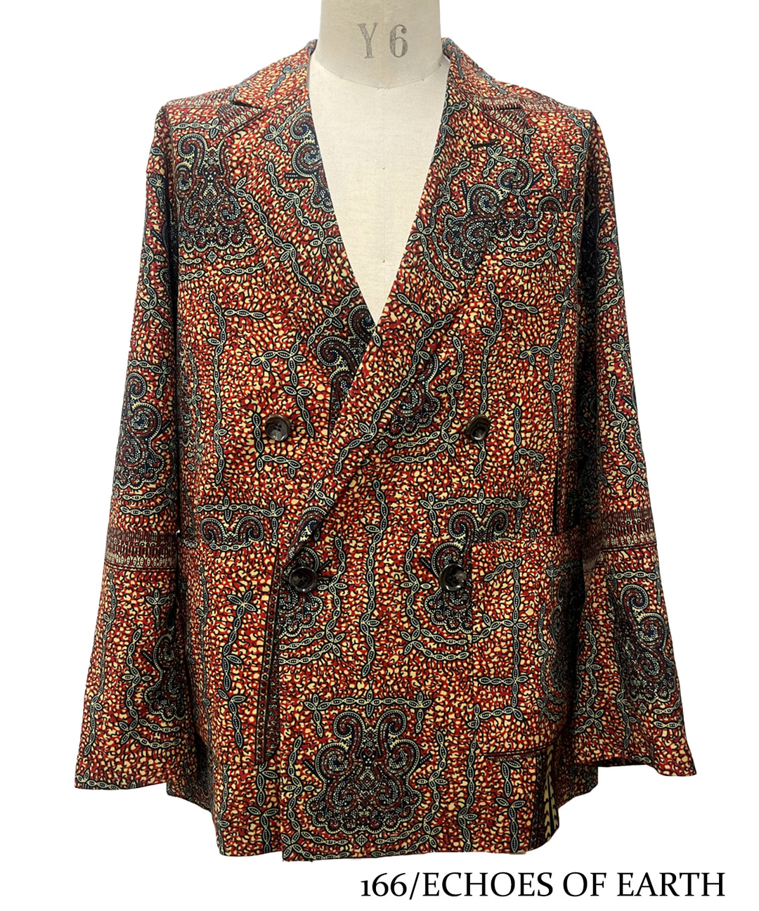 Africa peaked lapel double jacket-7
