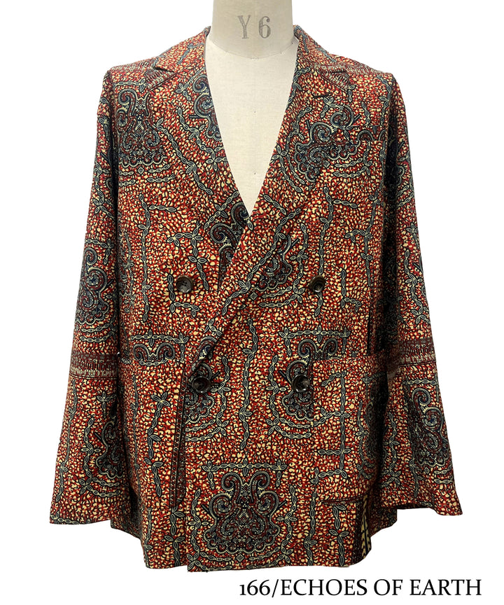 Africa peaked lapel double jacket-7