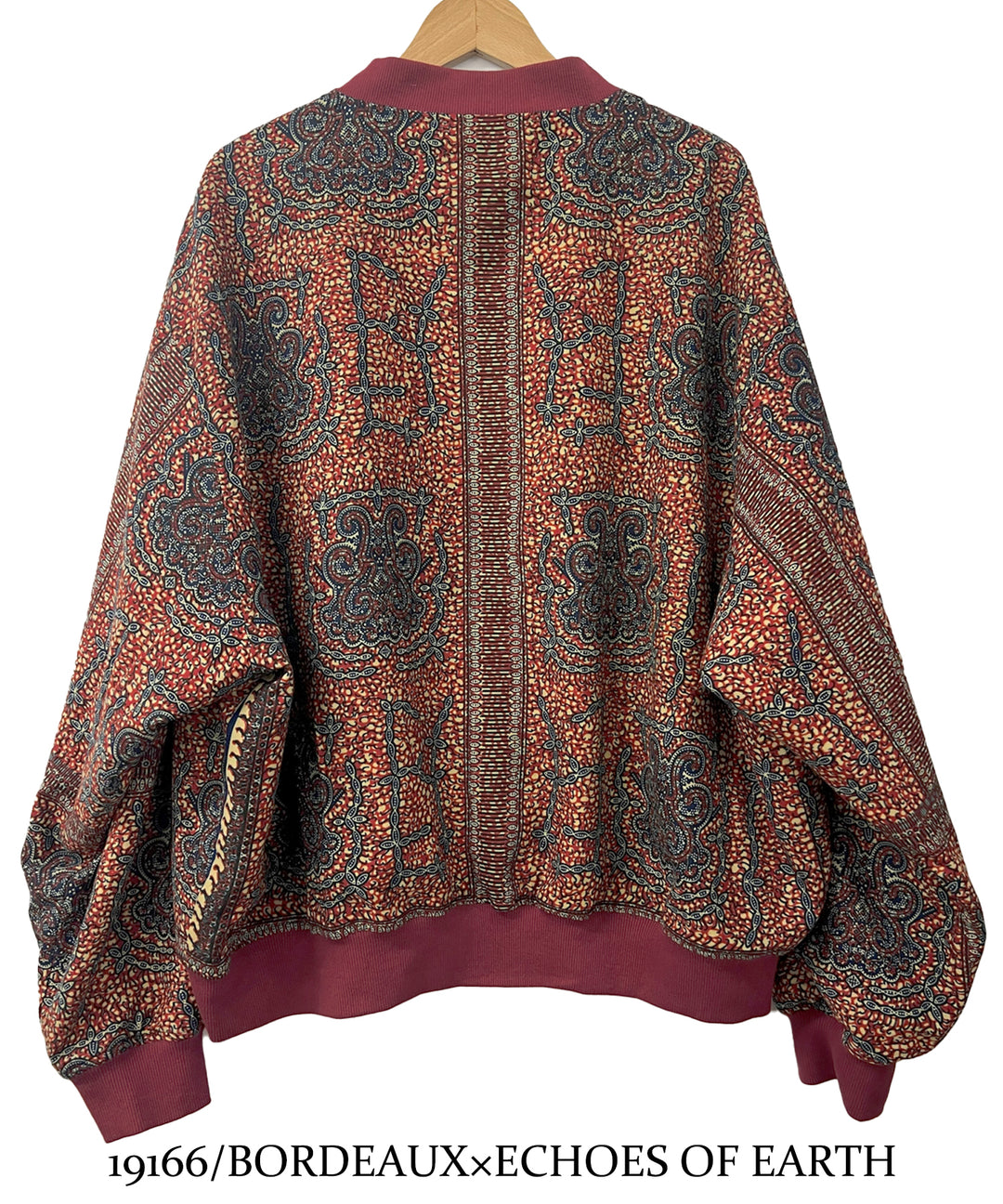 Stripe×African fabric reversible blouson