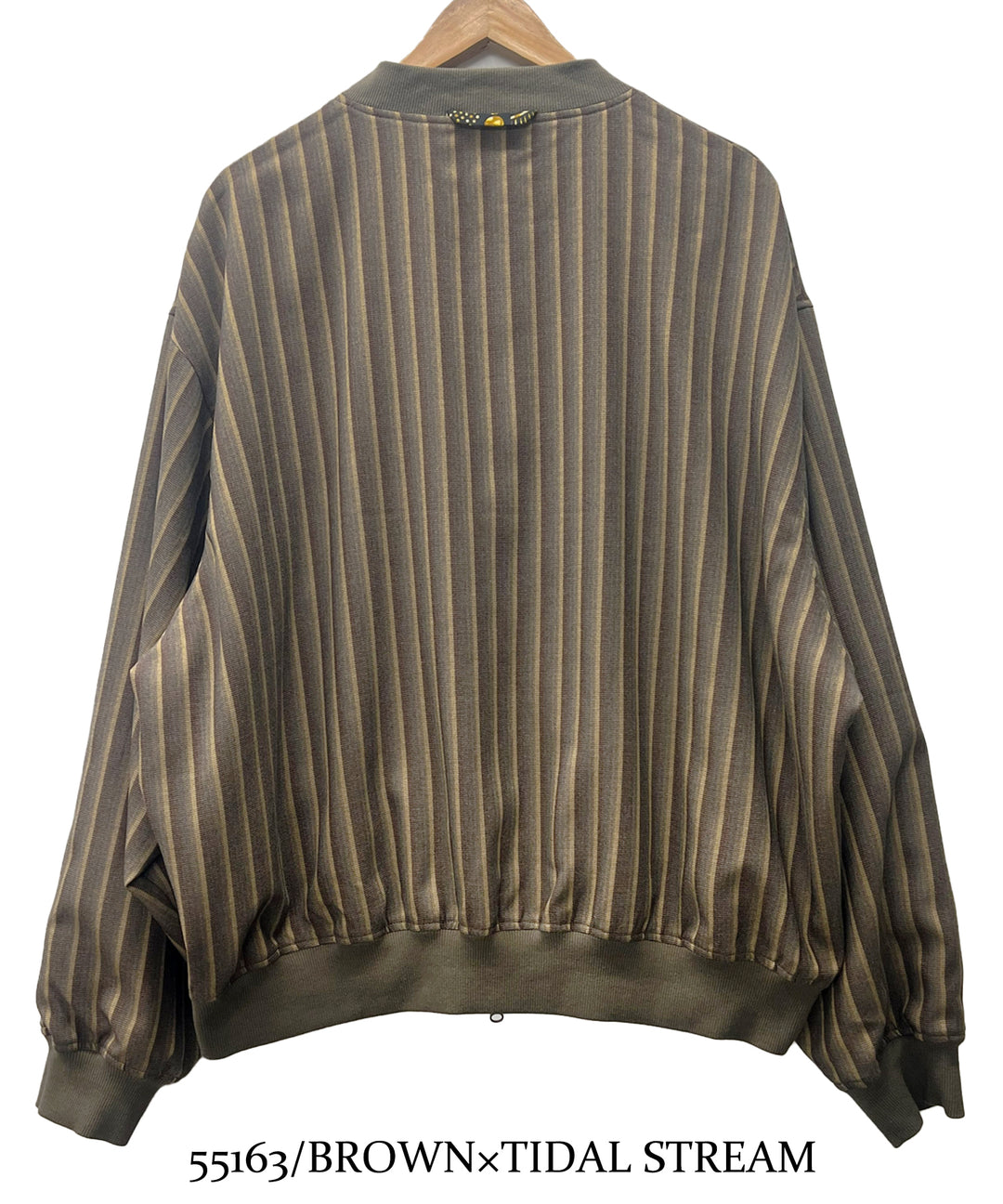 Stripe×African fabric reversible blouson