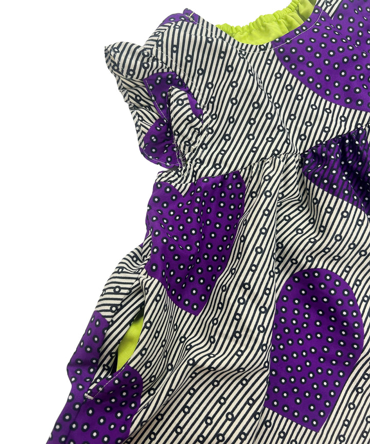 【KIDS】 AFRICA FRILL SLEEVE DRESS