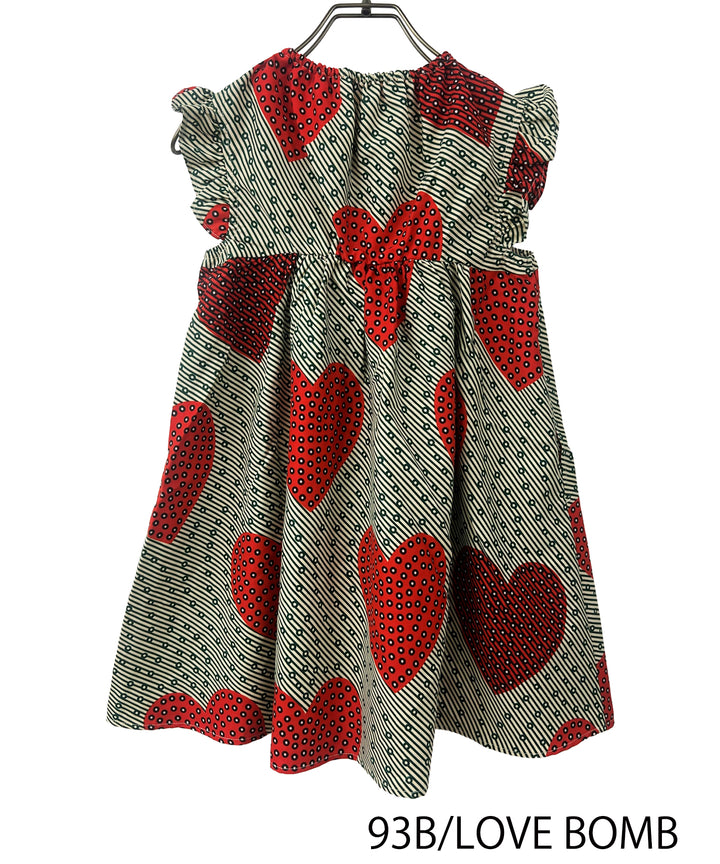 【KIDS】 AFRICA FRILL SLEEVE DRESS