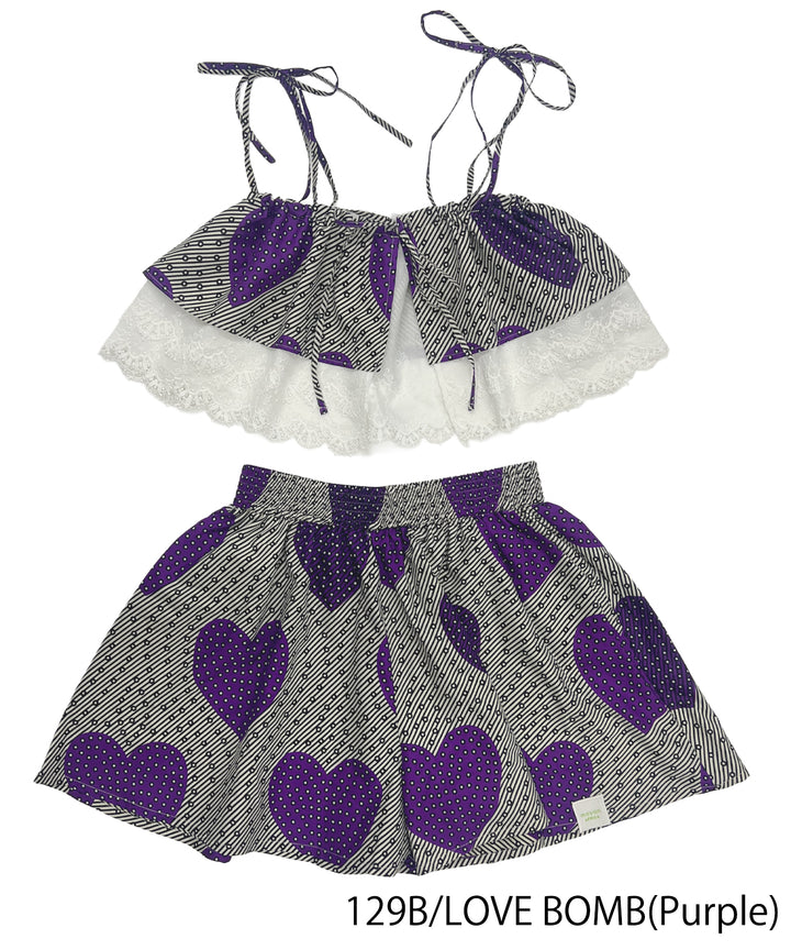 multiway lace bustier & short pants
