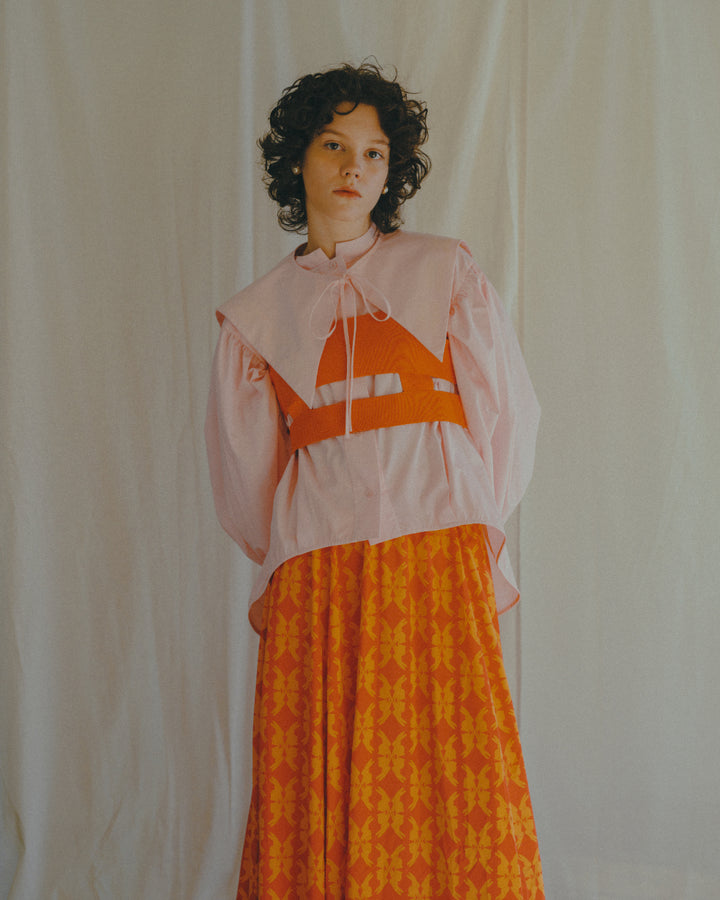 lucky charm print flare skirt(静電気防止機能付き)