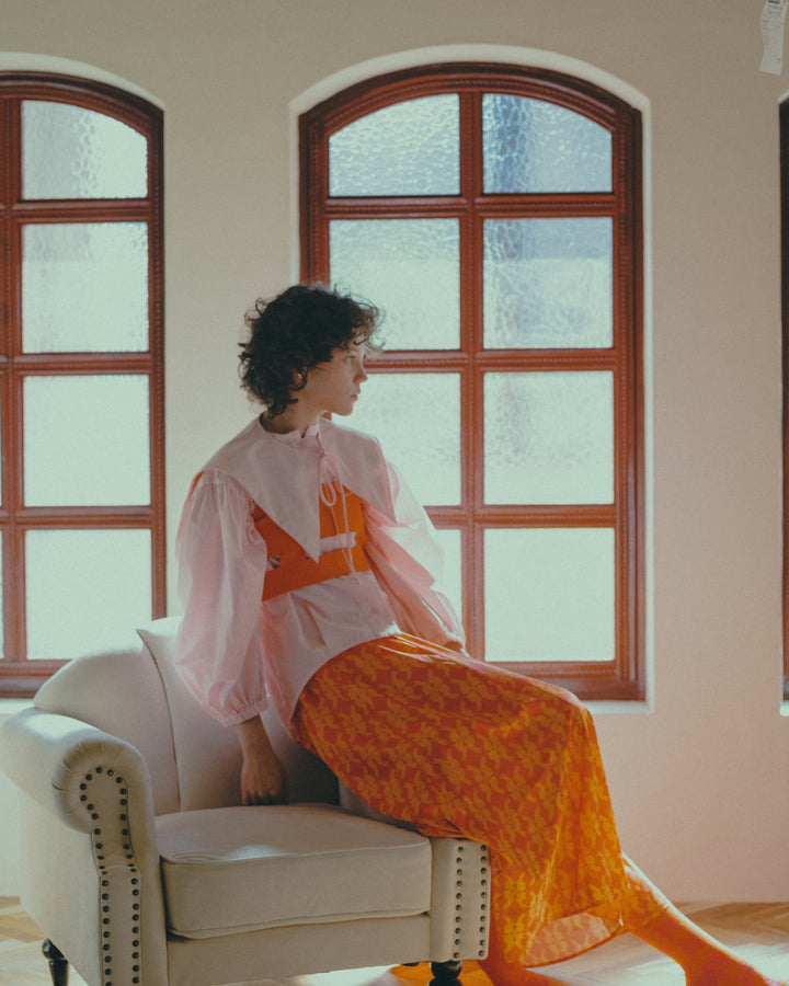 lucky charm print flare skirt(静電気防止機能付き)