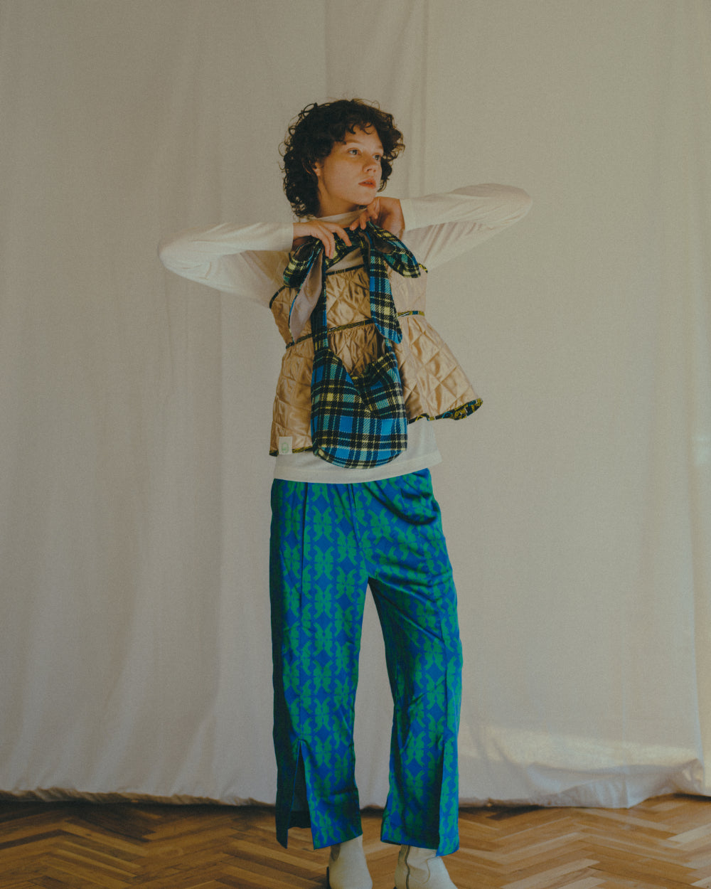 lucky charm print pants(静電気防止機能付き)