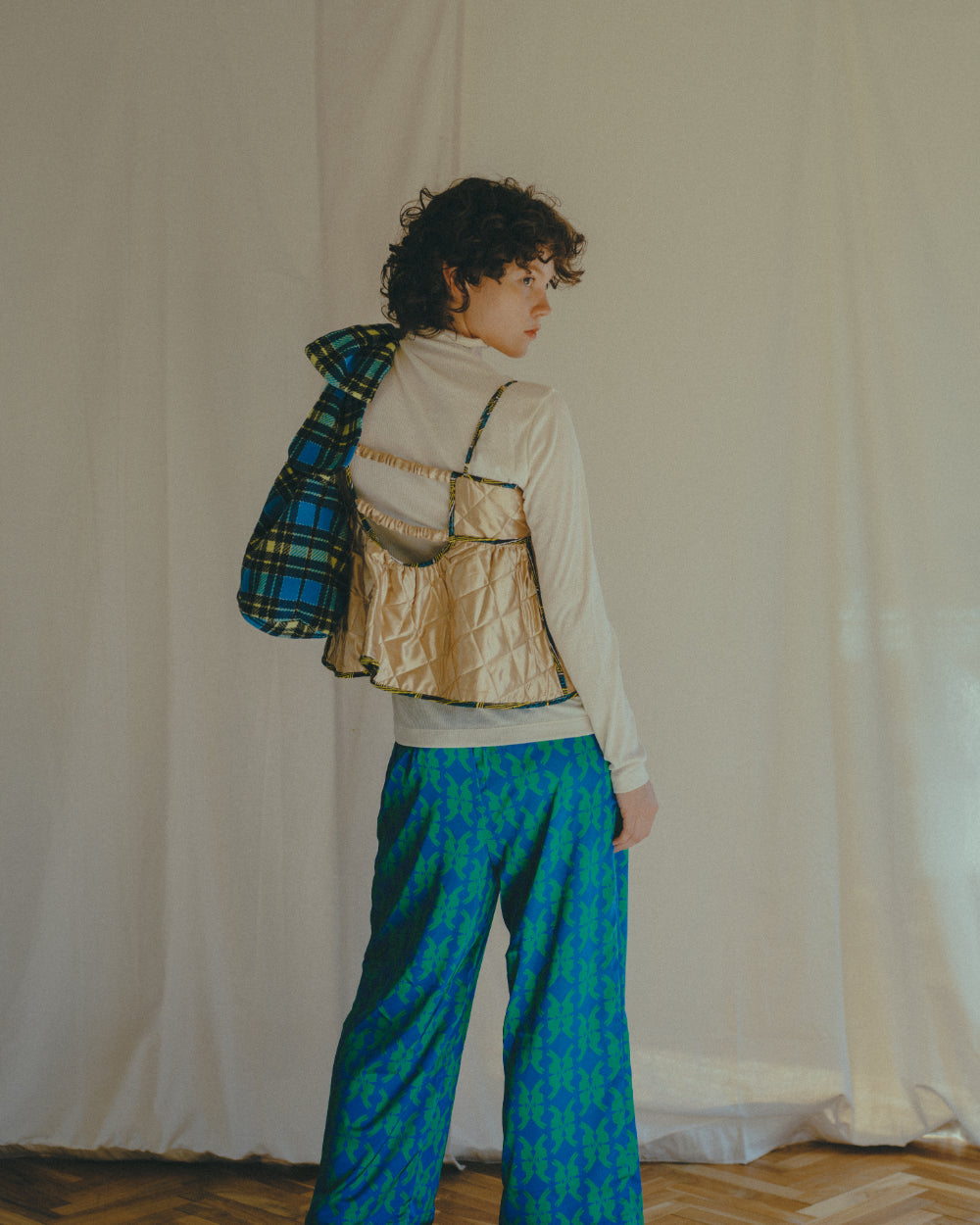 lucky charm print pants(静電気防止機能付き)