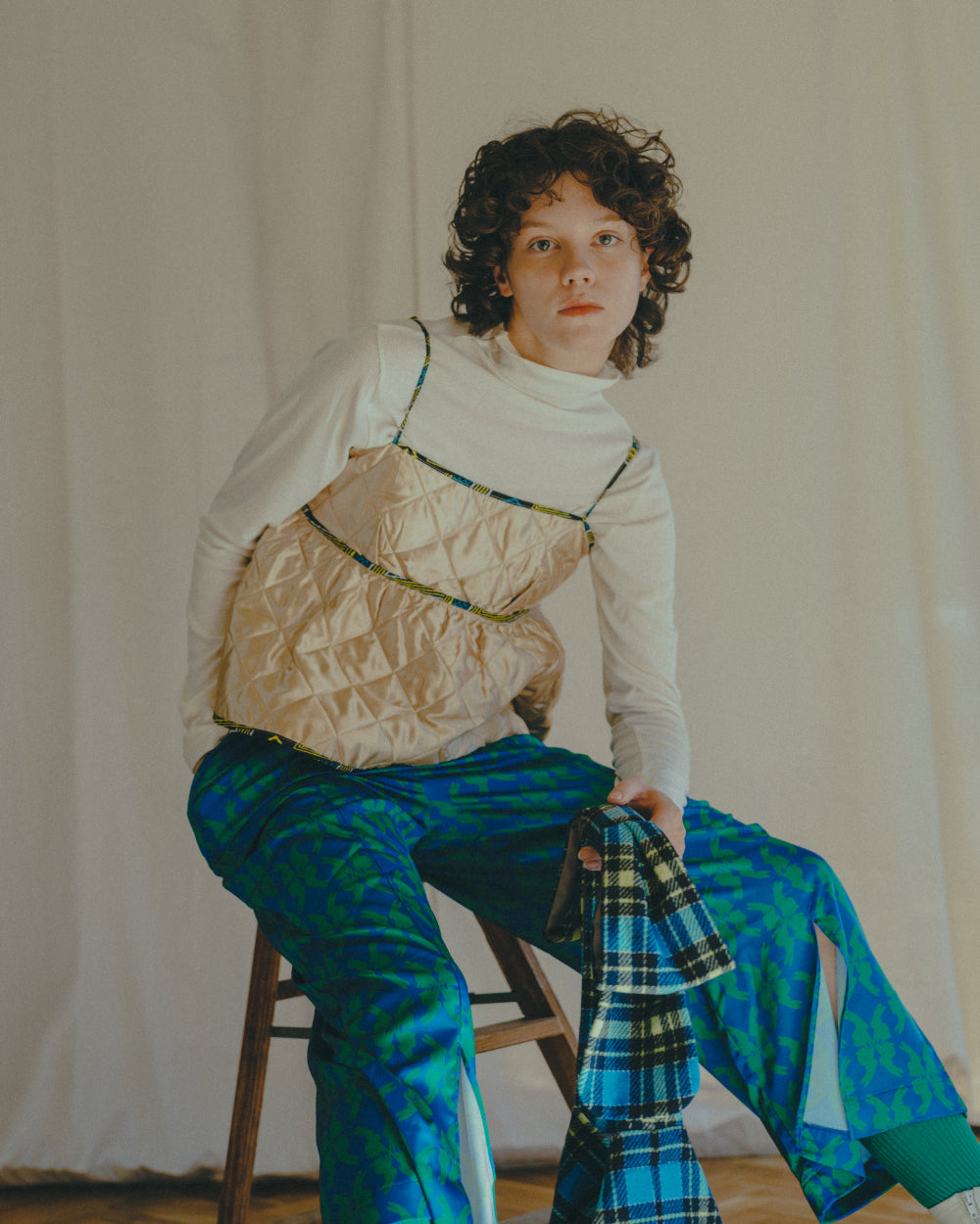 lucky charm print pants(静電気防止機能付き)