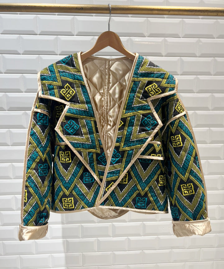 Africa Piping reversible quilt jacket【B】