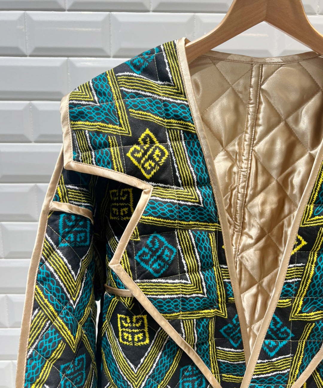Africa Piping reversible quilt jacket【B】