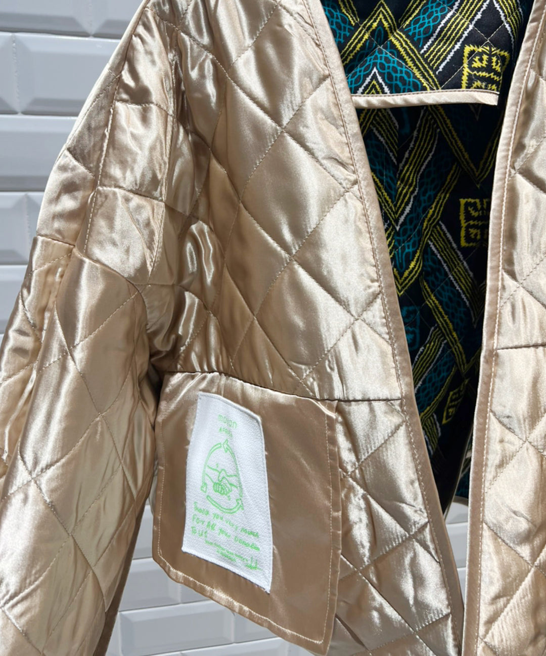 Africa Piping reversible quilt jacket【B】