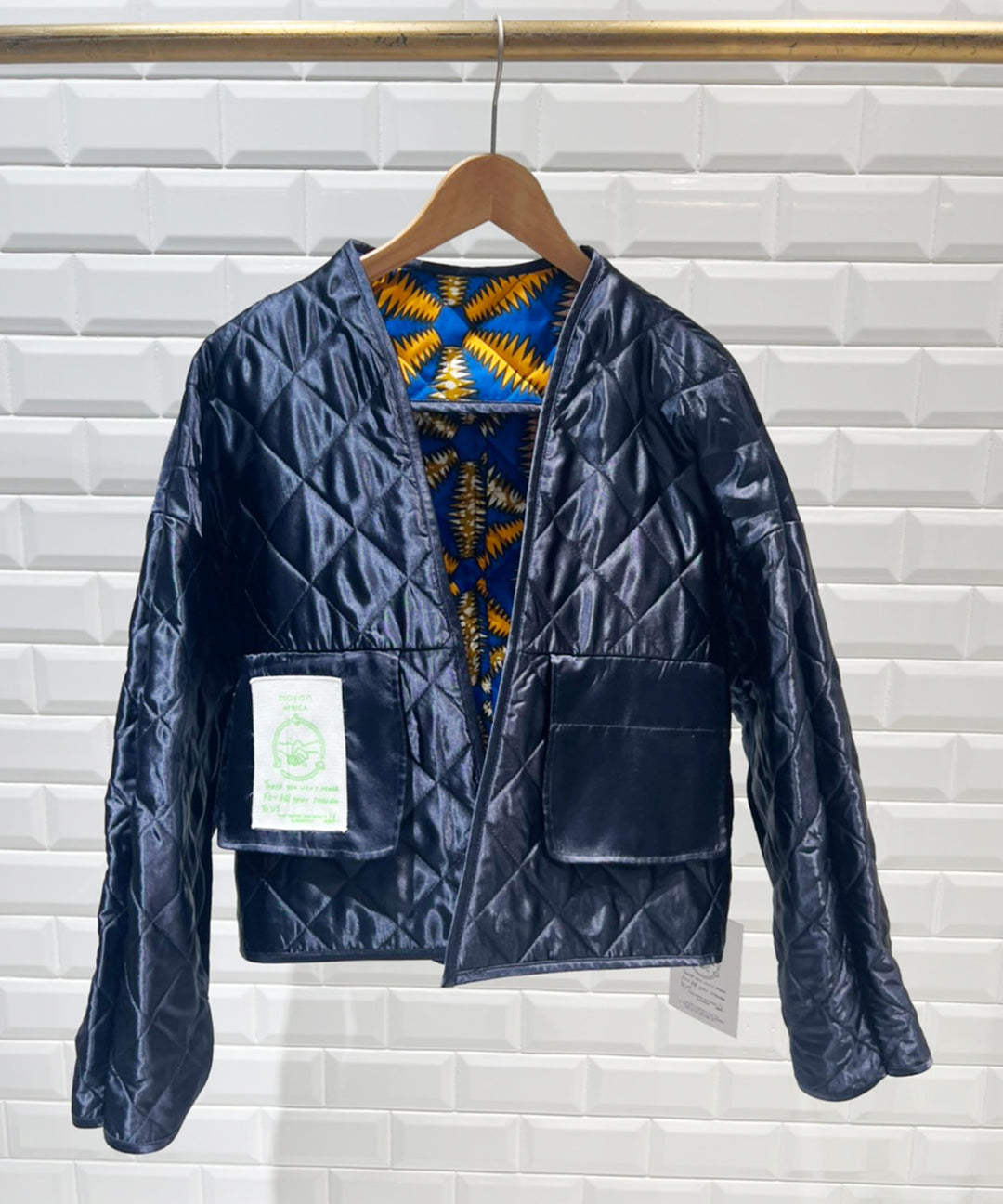Africa Piping reversible quilt jacket【B】