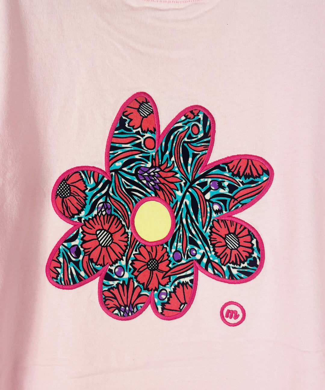 flower patch embroidery T-shirt