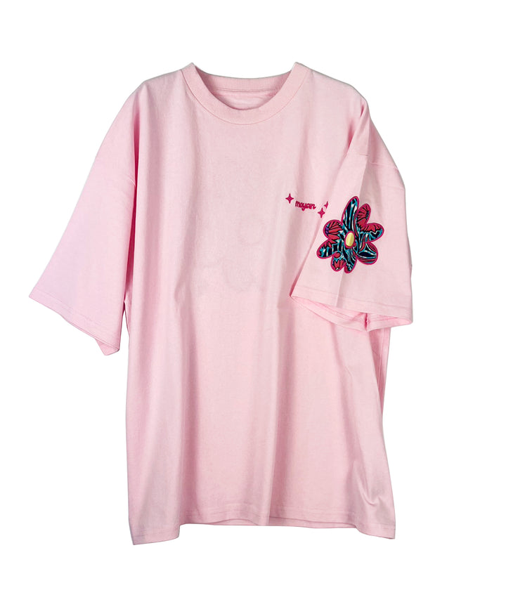 flower patch embroidery T-shirt