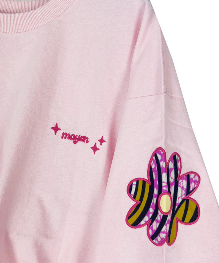 flower patch embroidery T-shirt