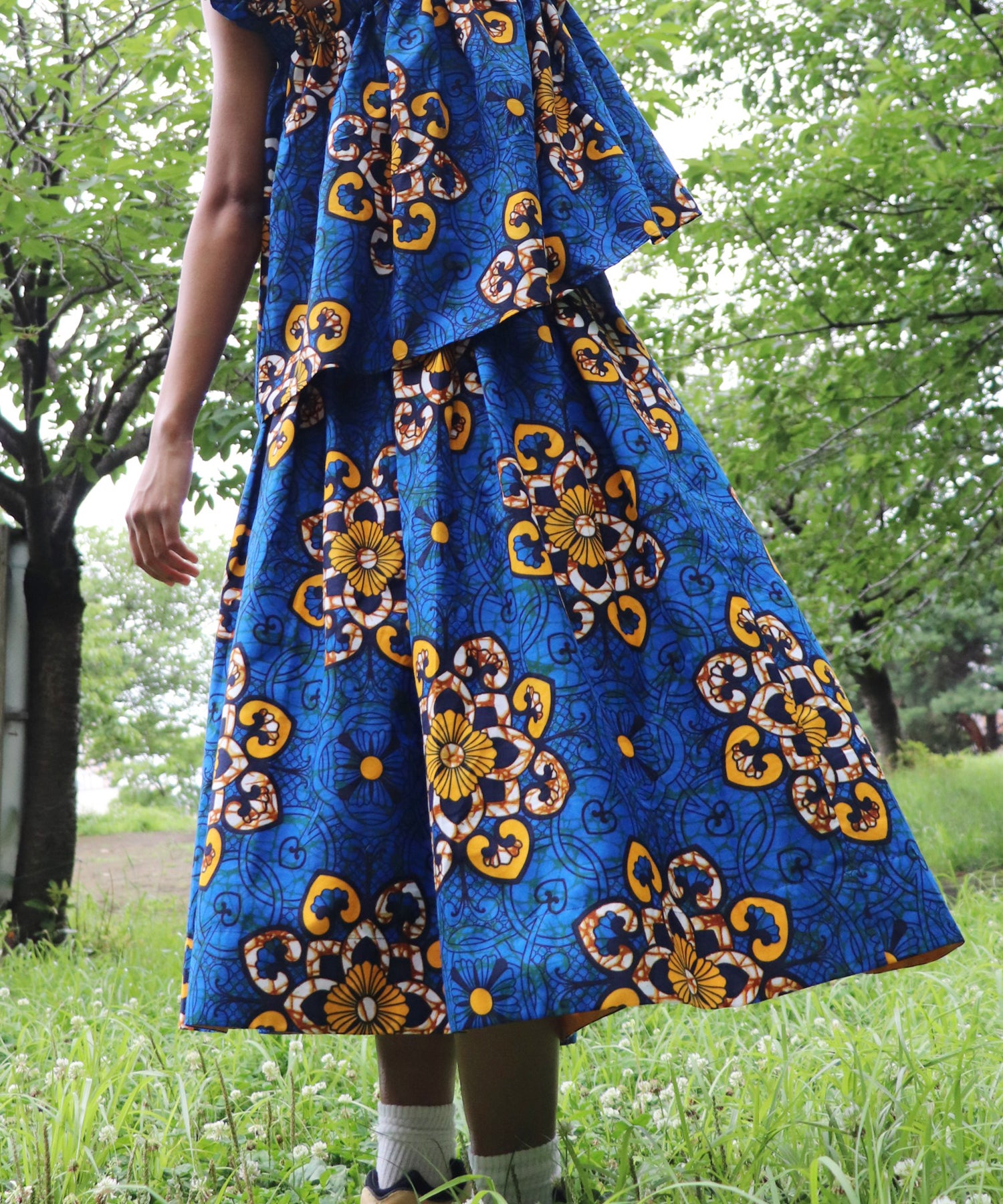 Africa tuck flare skirt – moyan ecri