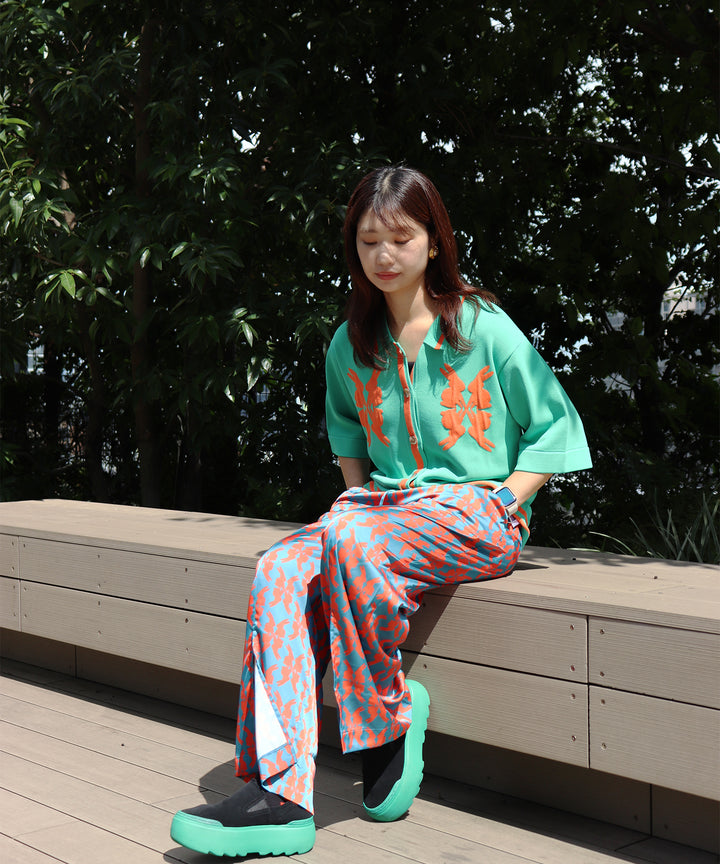 lucky charm print pants(静電気防止機能付き)