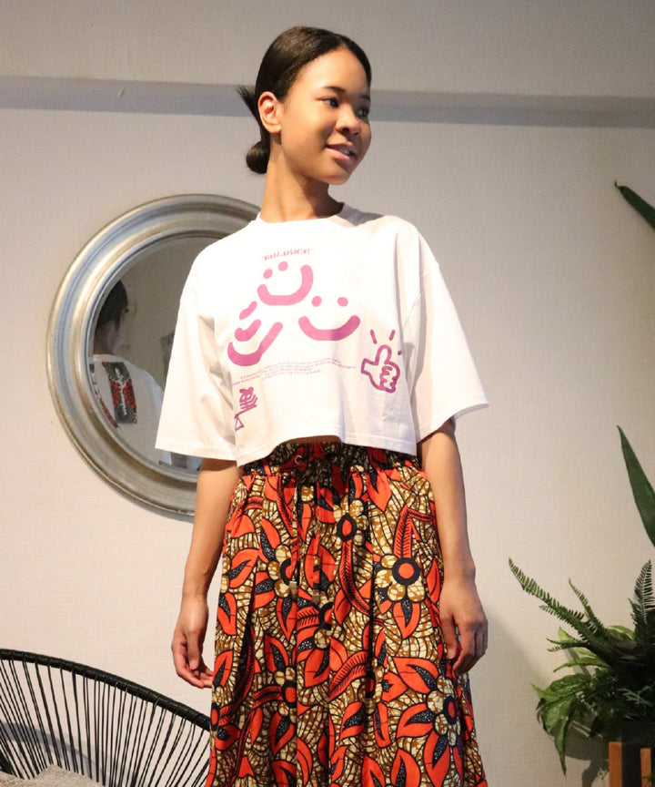message illustration short T-shirt