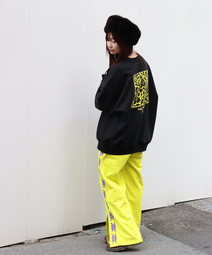 lucky charm motif Jersey line pants -2