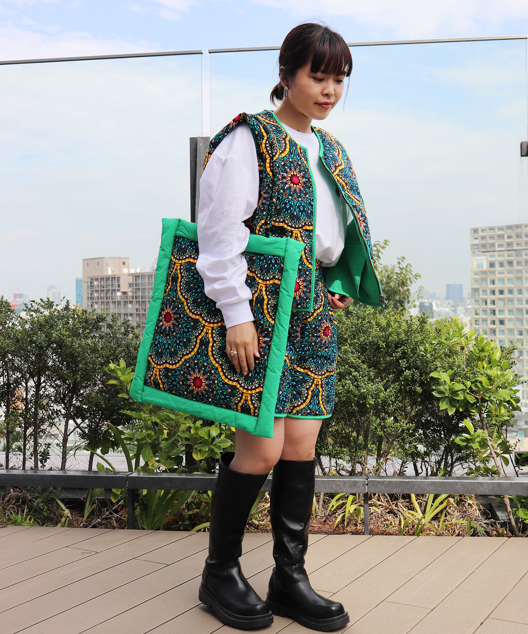 AFRICAN PUFF TOTE BAG