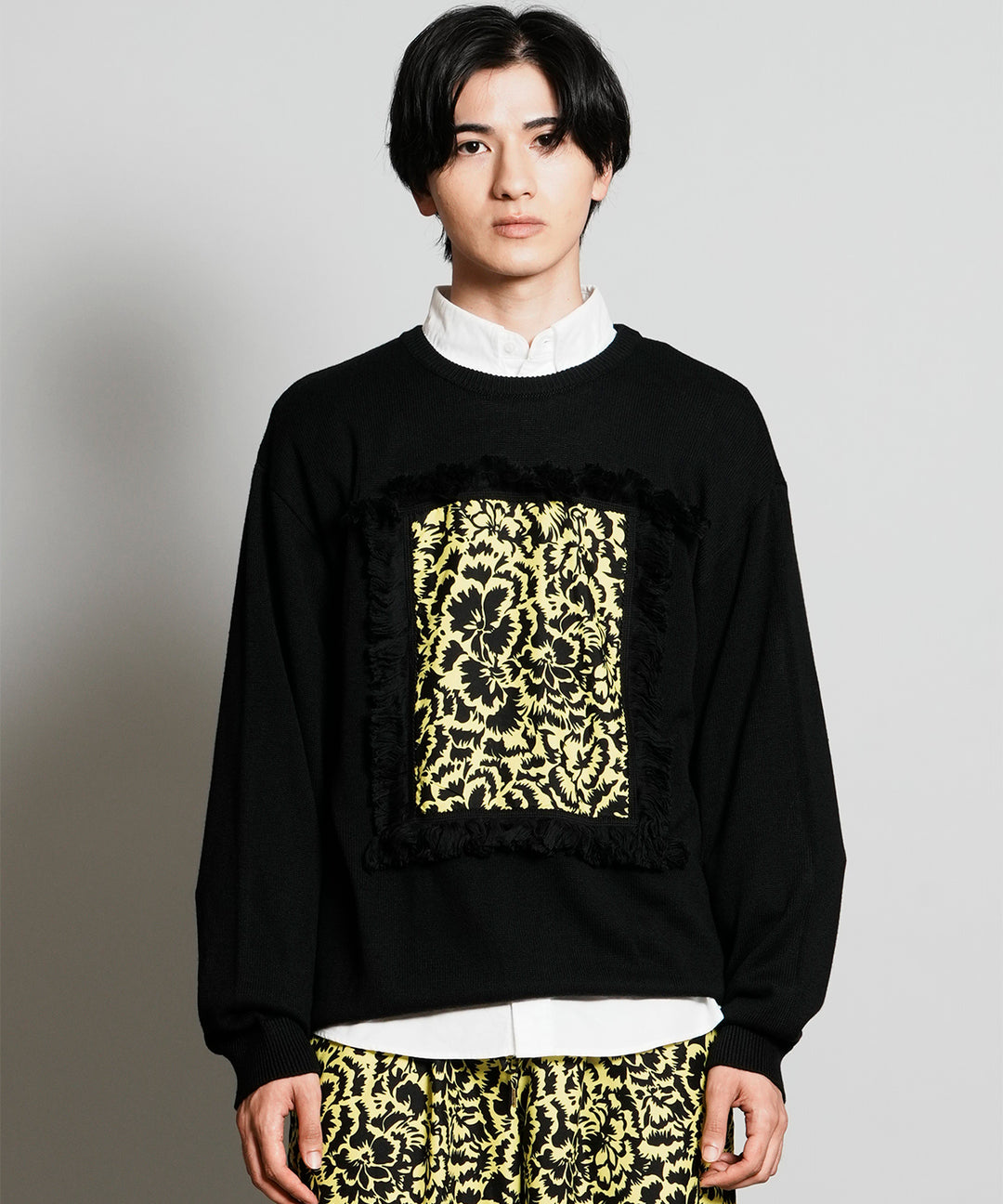 AFRICA FRINGE FRAME KNIT PULLOVER