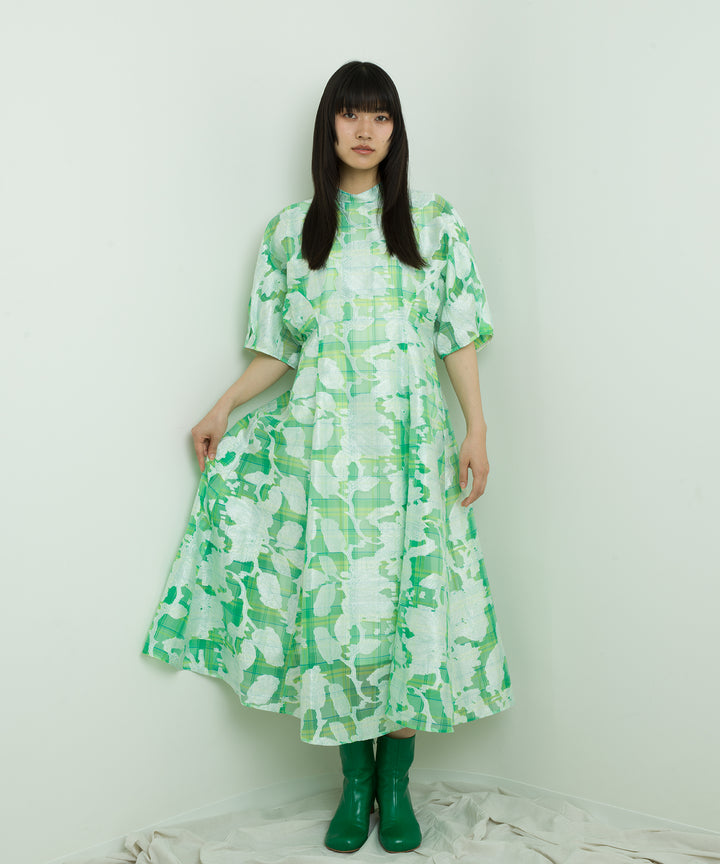 opal sheer check dress
