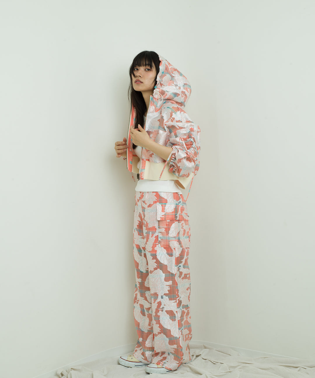 opal sheer check pants